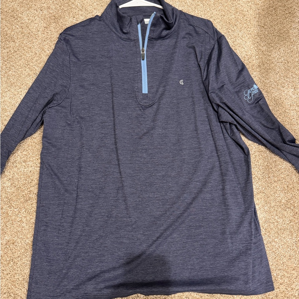 Criquet Navy Blue Zip Up Sweater